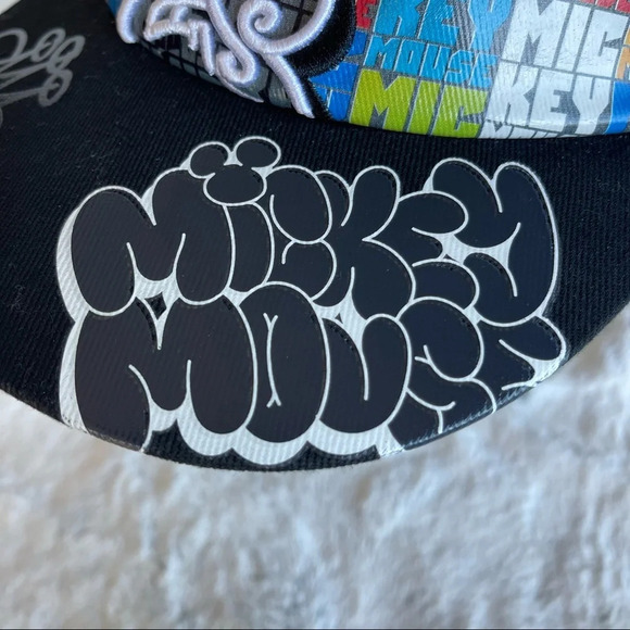 Disney Parks Mickey Mouse Graffiti Street Wear Hip Hop Cotton Elastic Hat Adult - Picture 8 of 13